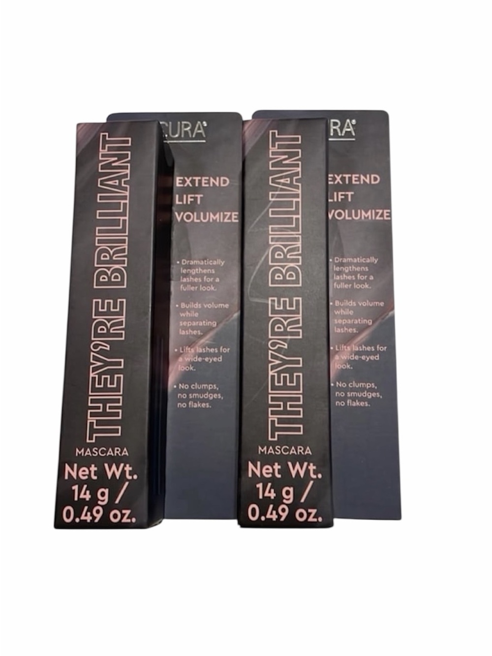 Lacura They're Brilliant Black Mascara Extend Lift Volume 2 Tubes  New